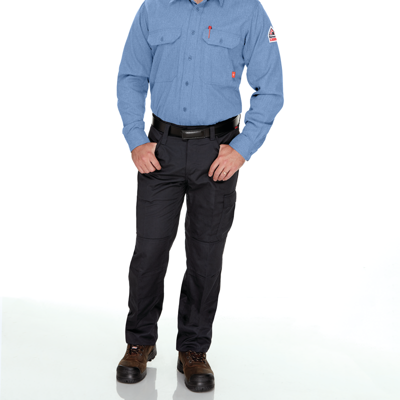 Men's iQ Series® Comfort Woven Long Sleeve Lightweight Shirt image number 2