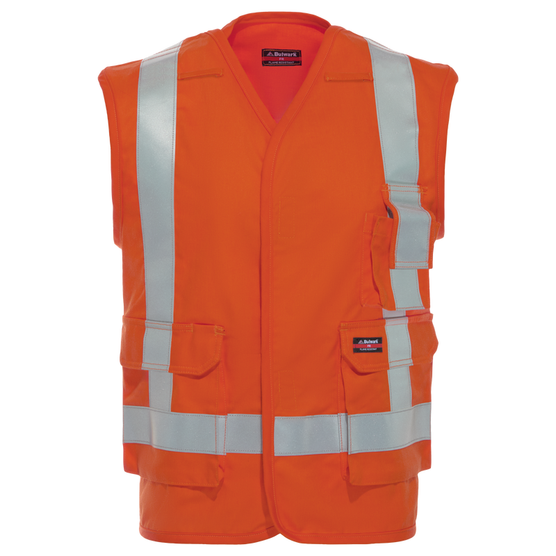 Five Point Tearaway Vest with Reflective Trim image number 0