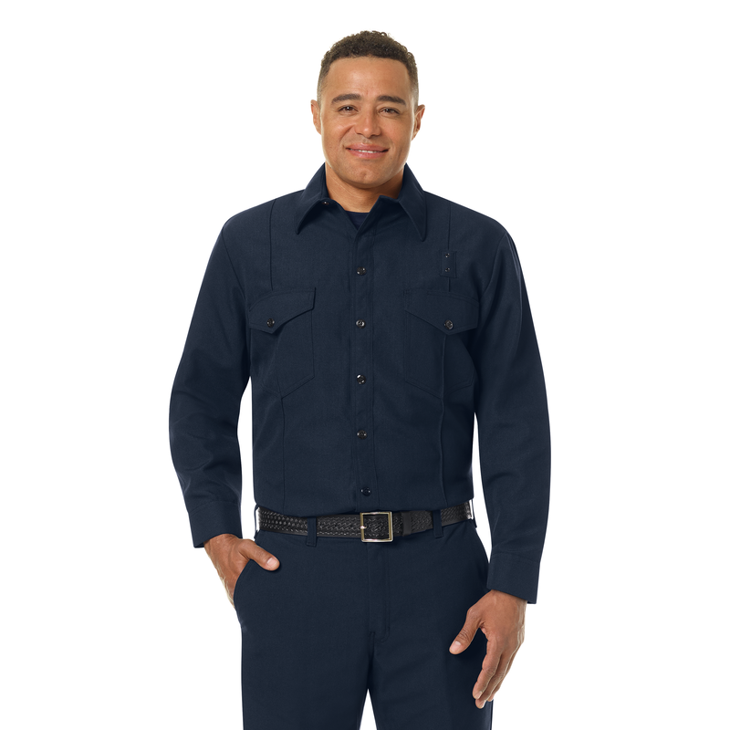 Men's Classic Long Sleeve Firefighter Shirt image number 2