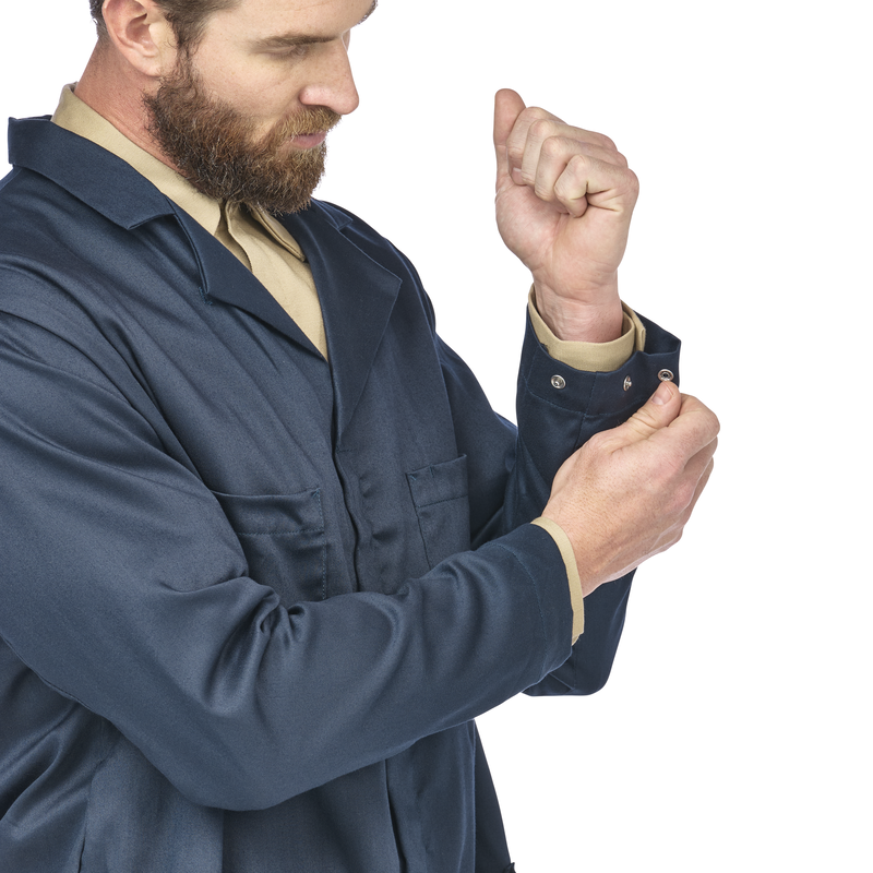 Men's Concealed Snap Front Lab Coat image number 7