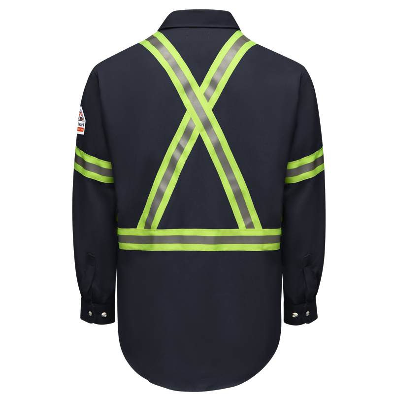 Men's Dress Uniform Shirt with Reflective Trim image number 1
