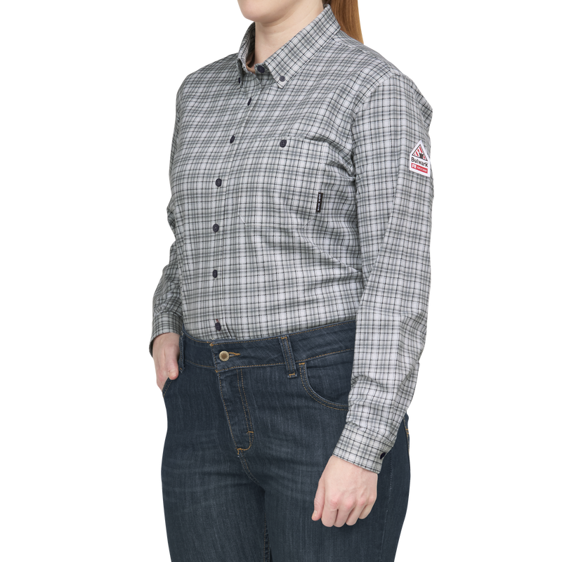 Bulwark FR Women's Flex Knit Button Down Shirt image number 2