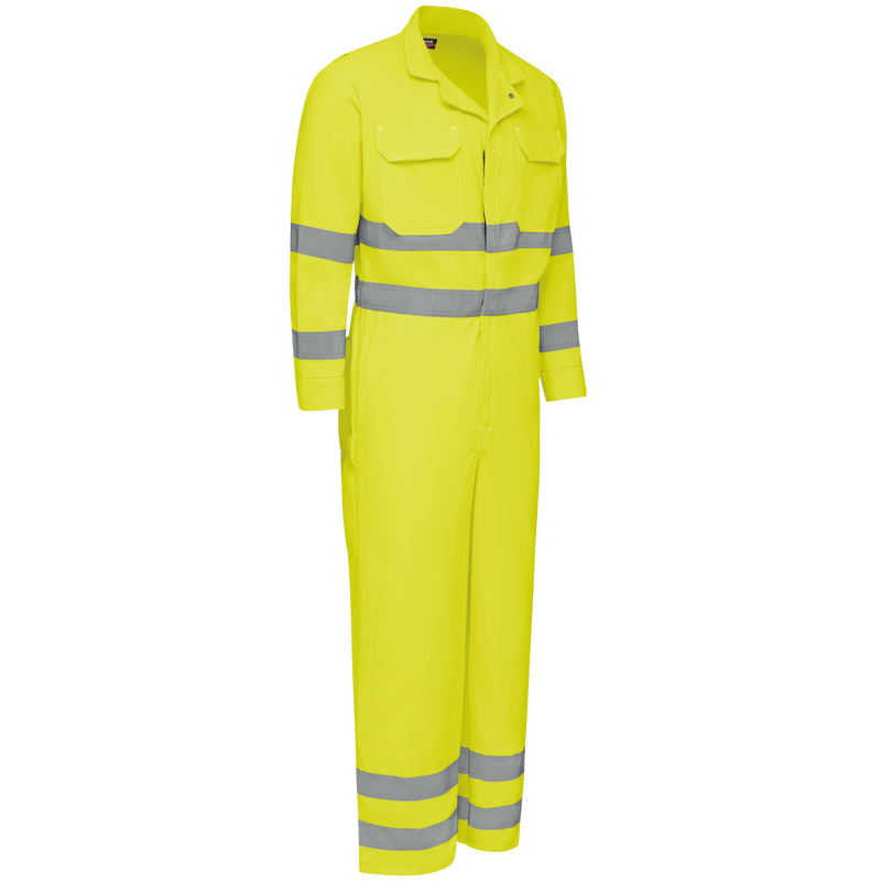 Men's Lightweight FR Hi-Visibility Deluxe Coverall with Reflective Trim image number 2