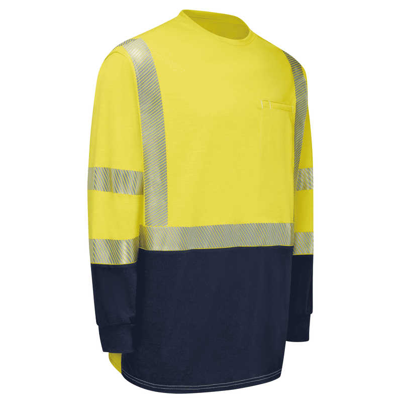 Hi-Visibility Lightweight Colorblock Long Sleeve T-Shirt image number 6
