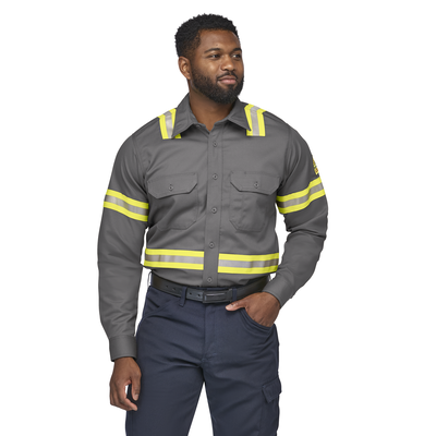Men's Midweight FR Enhanced Visibility Uniform Shirt