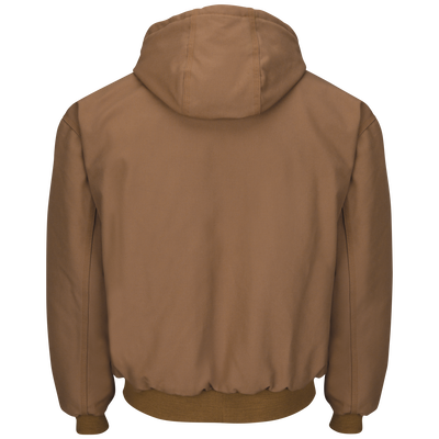 Men's Heavyweight FR Insulated Brown Duck Hooded Jacket