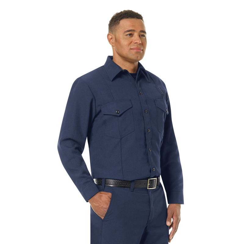 Men's Classic Long Sleeve Firefighter Shirt image number 12