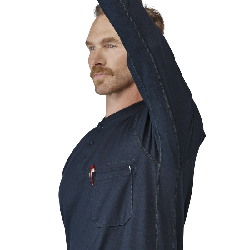 Men's Flex Knit Industrial Henley image number 4