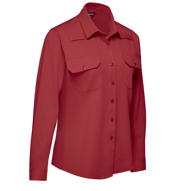 Women's Flex Knit Button Down Work Shirt with Mic Loops image number 2