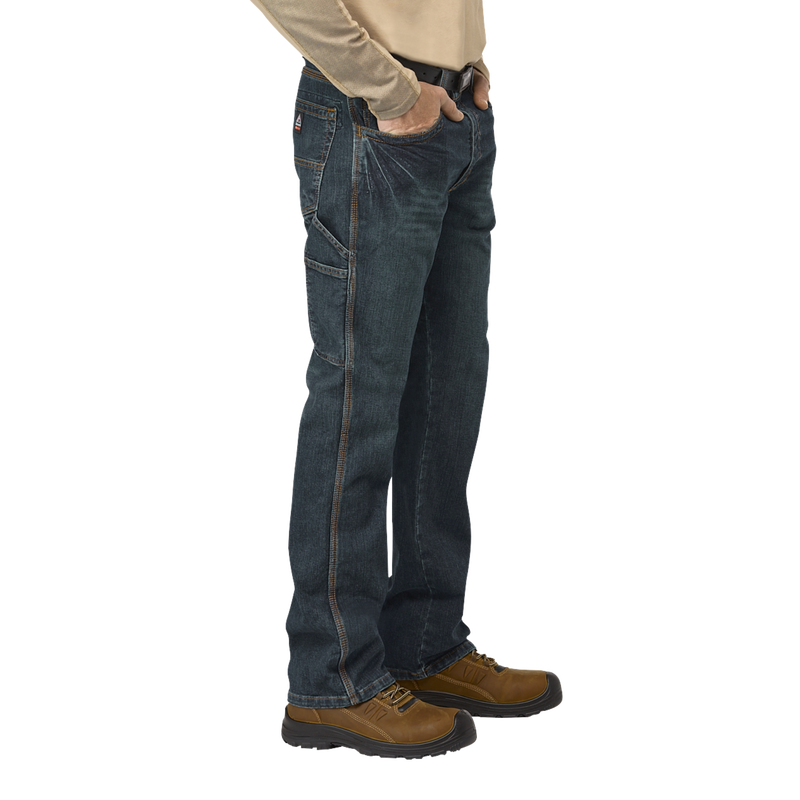 Men&rsquo;s Stretch Mid-Rise Dungaree Jean image number 3