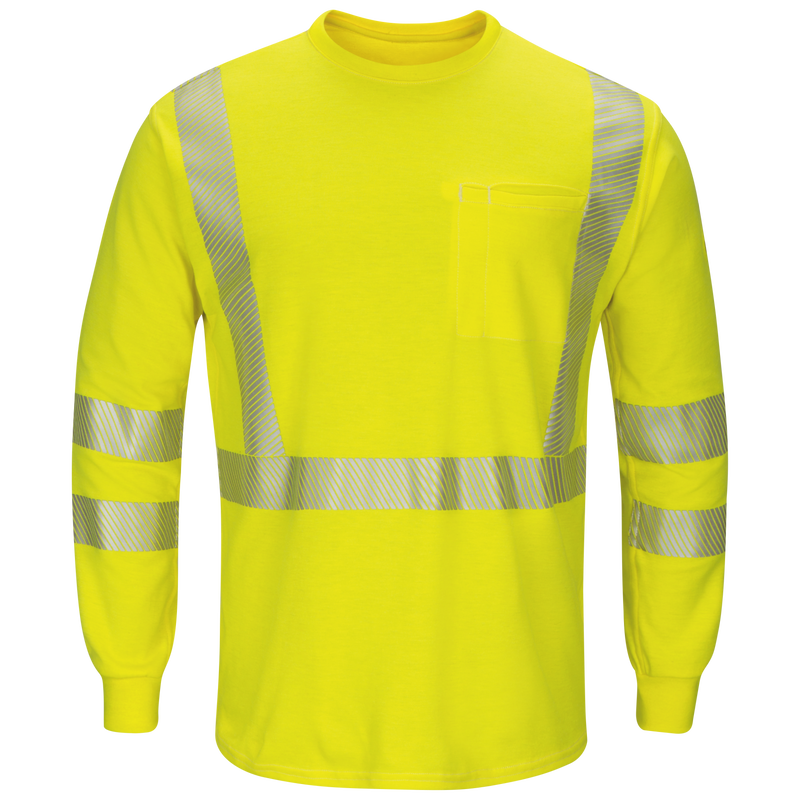 Men's Lightweight FR Hi-Visibility Long Sleeve T-Shirt image number 4