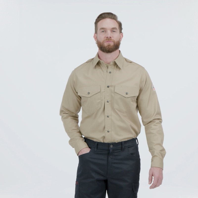 Men's Midweight Excel FR Snap-Front Uniform Shirt image number 11