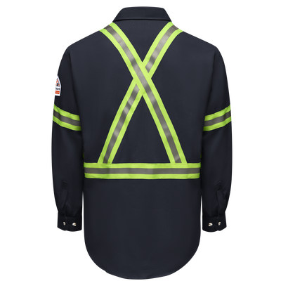 Men's Dress Uniform Shirt with Reflective Trim