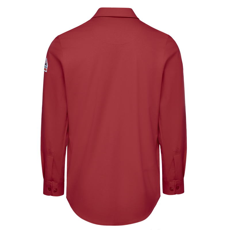 Flex Knit Button Down Work Shirt with Mic Loops image number 1