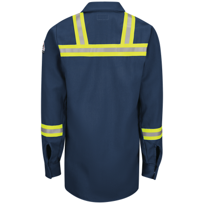 Enhanced Visibility Concealed-Gripper Pocketless Work Shirt