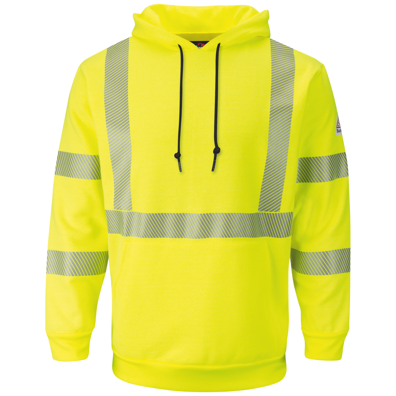 Men's Fleece FR Hi-Visibility Pullover Hooded Sweatshirt image number 4