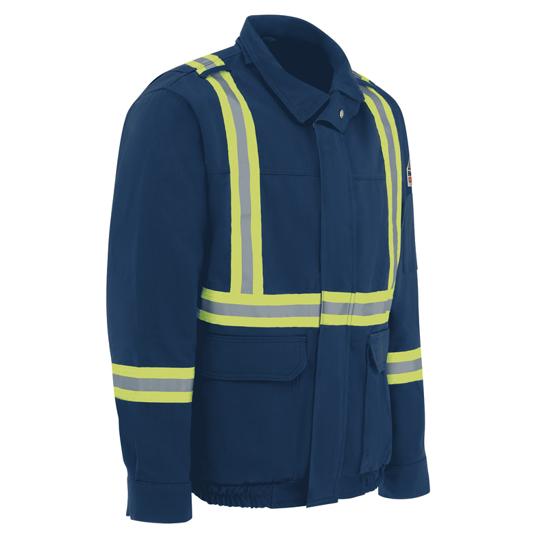 Men's Lined Bomber Jacket with Reflective Trim image number 2
