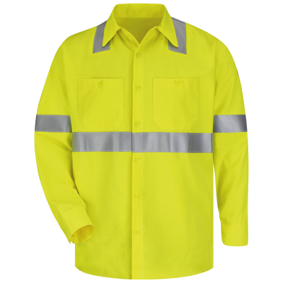 Men's Midweight FR Hi-Visibility Work Shirt