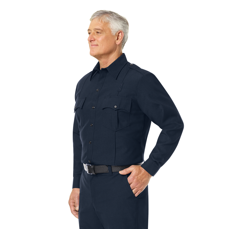 Men's Classic Long Sleeve Fire Officer Shirt image number 7