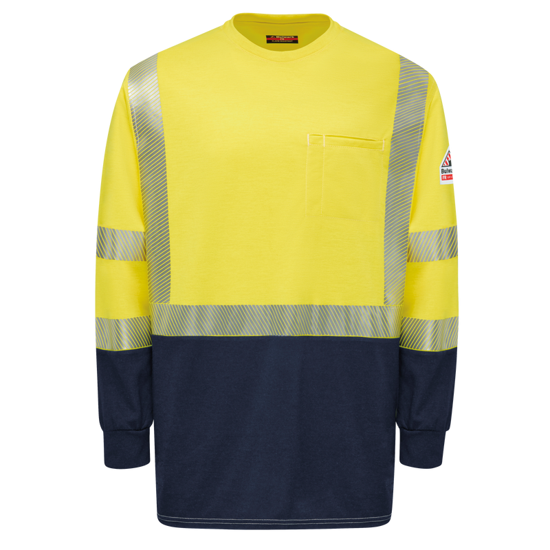 Hi-Visibility Lightweight Colorblock Long Sleeve T-Shirt image number 4