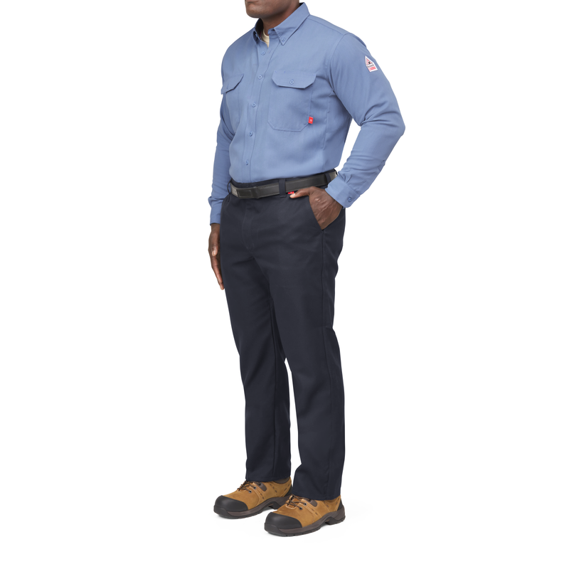 Men's iQ Series® Comfort Woven Long Sleeve Lightweight Shirt image number 4
