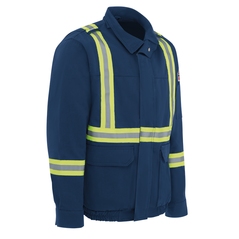 Men's Lined Bomber Jacket with Reflective Trim image number 2