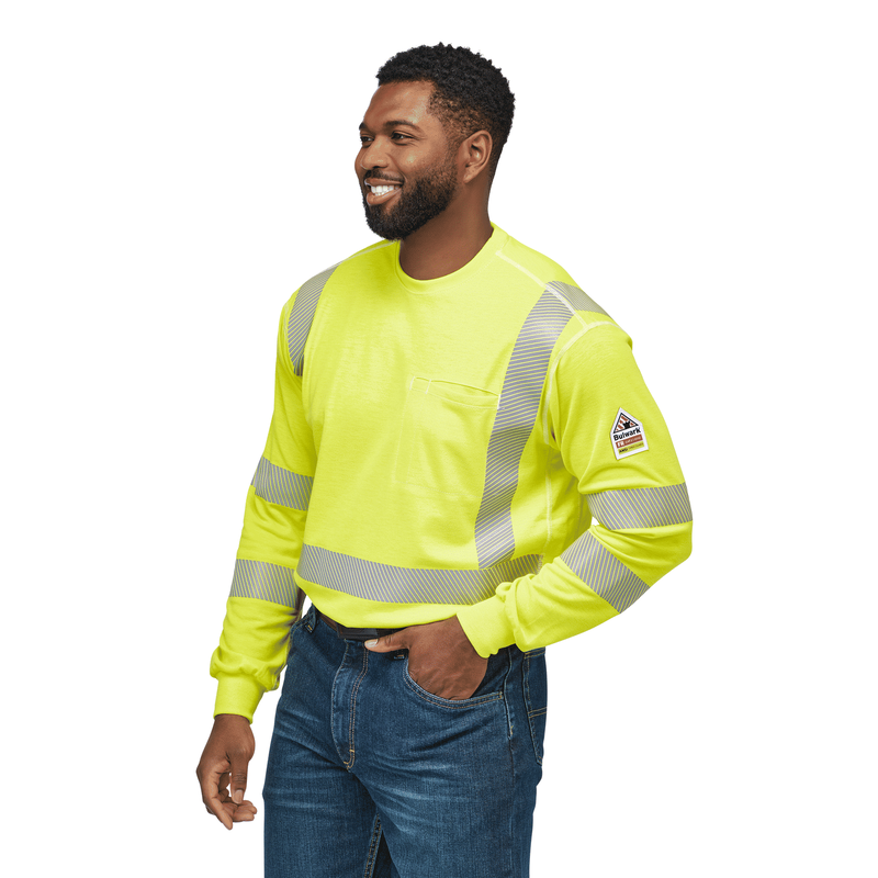 Men's Lightweight FR Hi-Visibility Long Sleeve T-Shirt image number 2