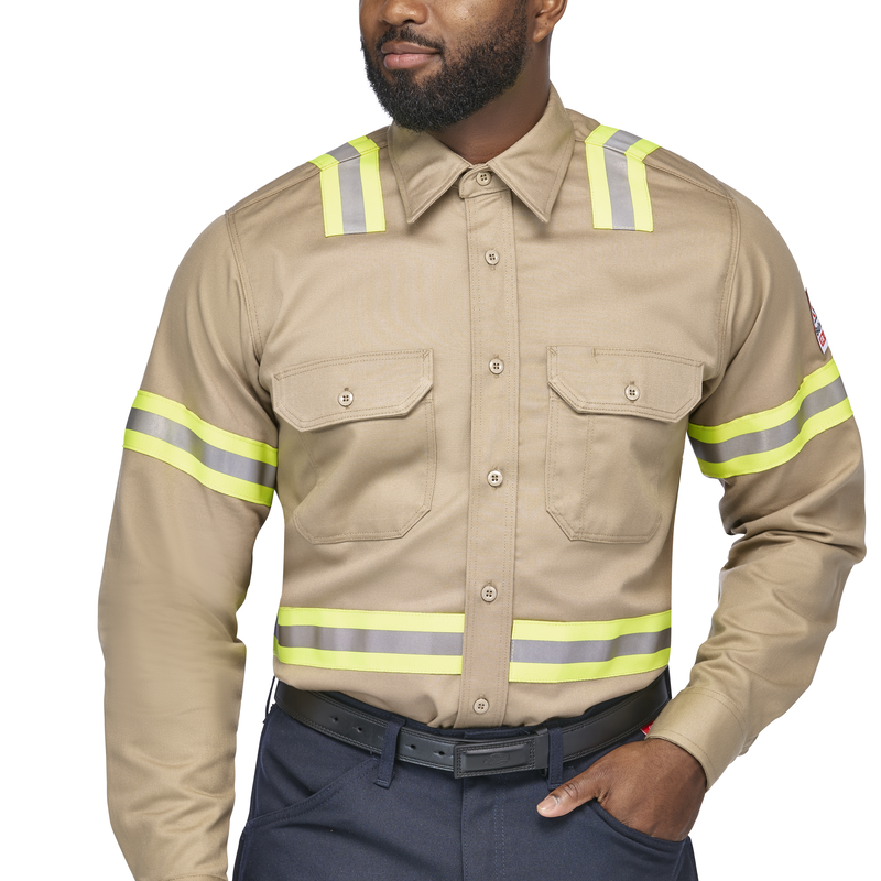 Men's Midweight FR Enhanced Visibility Uniform Shirt image number 6