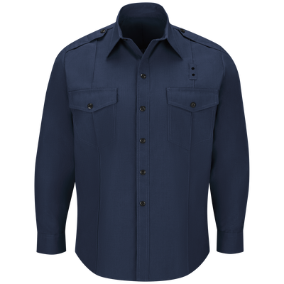 Male Non-FR 100% Cotton Classic Long Sleeve Fire Chief Shirt 