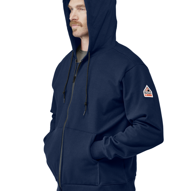 Men's Fleece FR Zip-Front Hooded Sweatshirt image number 8