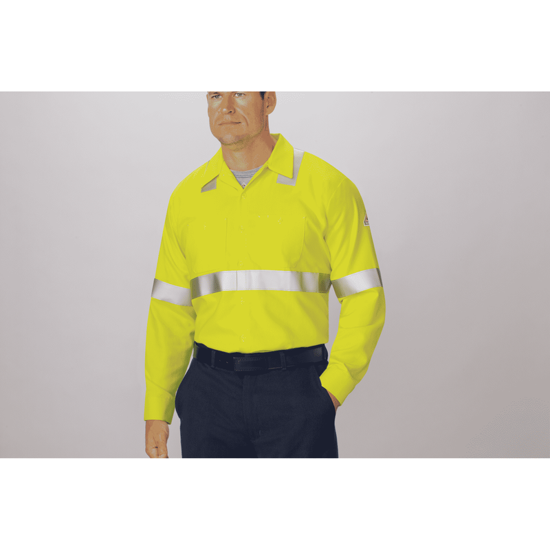 Men's Midweight FR Hi-Visibility Work Shirt image number 2