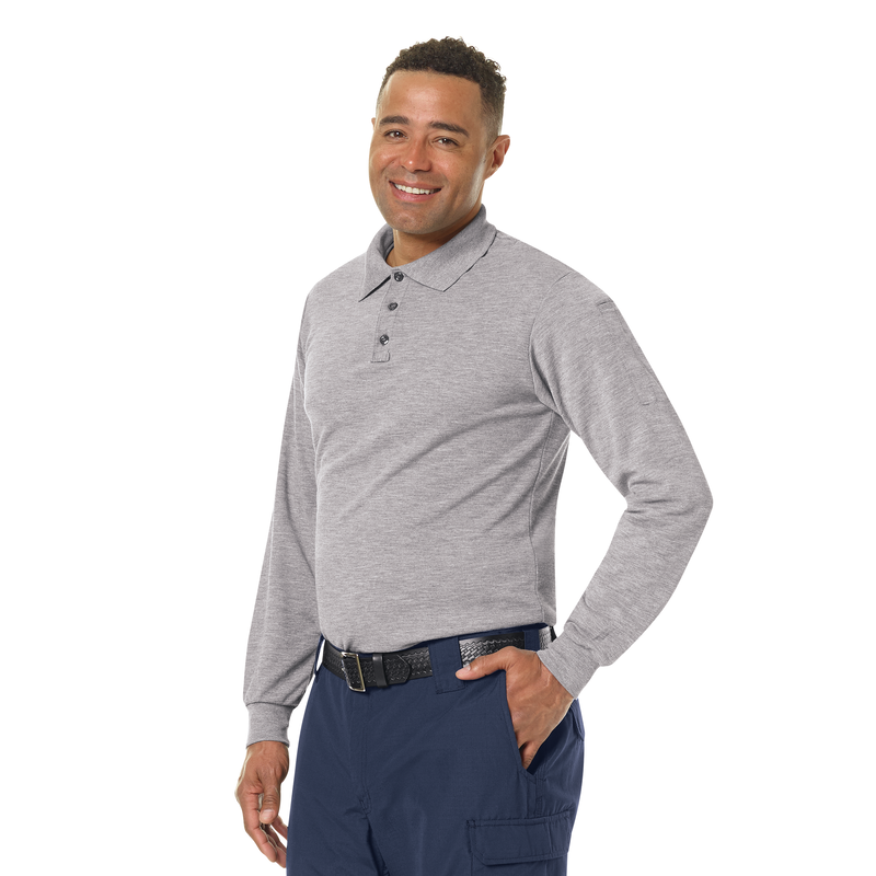 Men's Long Sleeve Station Wear Polo Shirt image number 6