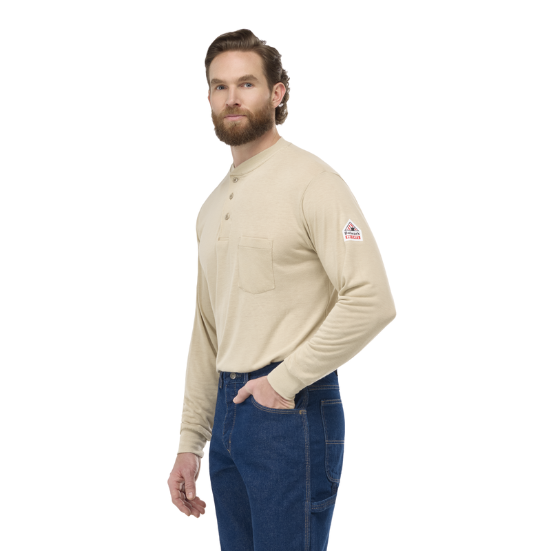 Men's Long Sleeve Lightweight Henley Shirt image number 2