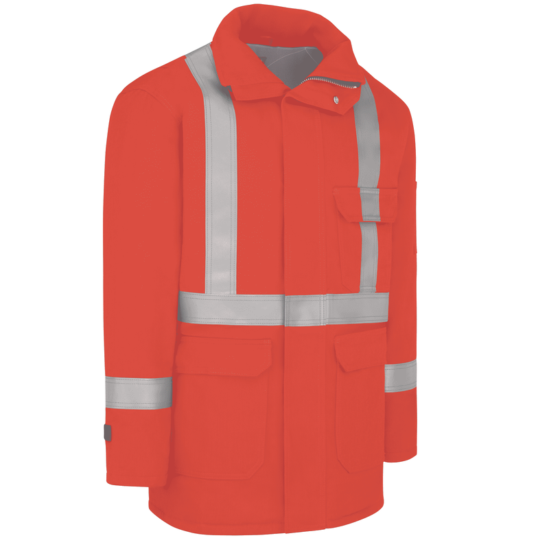 Men's Heavyweight FR Insulated Deluxe Parka with 2" Reflective Striping image number 2