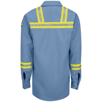Enhanced Visibility Concealed-Gripper Pocketless Work Shirt