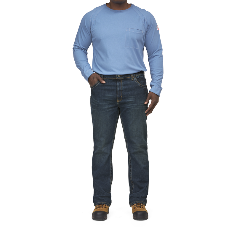 iQ Series® Comfort Knit Men's FR Long Sleeve T-Shirt image number 3