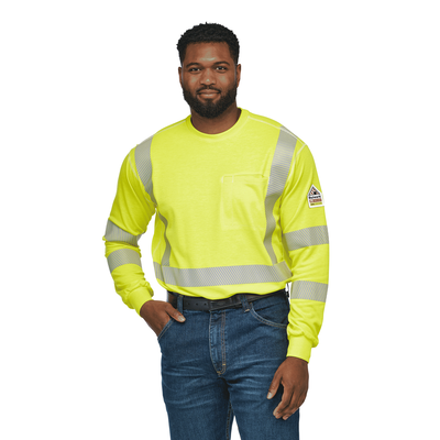 Men's Lightweight FR Hi-Visibility Long Sleeve T-Shirt