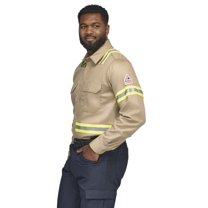 Men's Midweight FR Enhanced Visibility Uniform Shirt image number 2