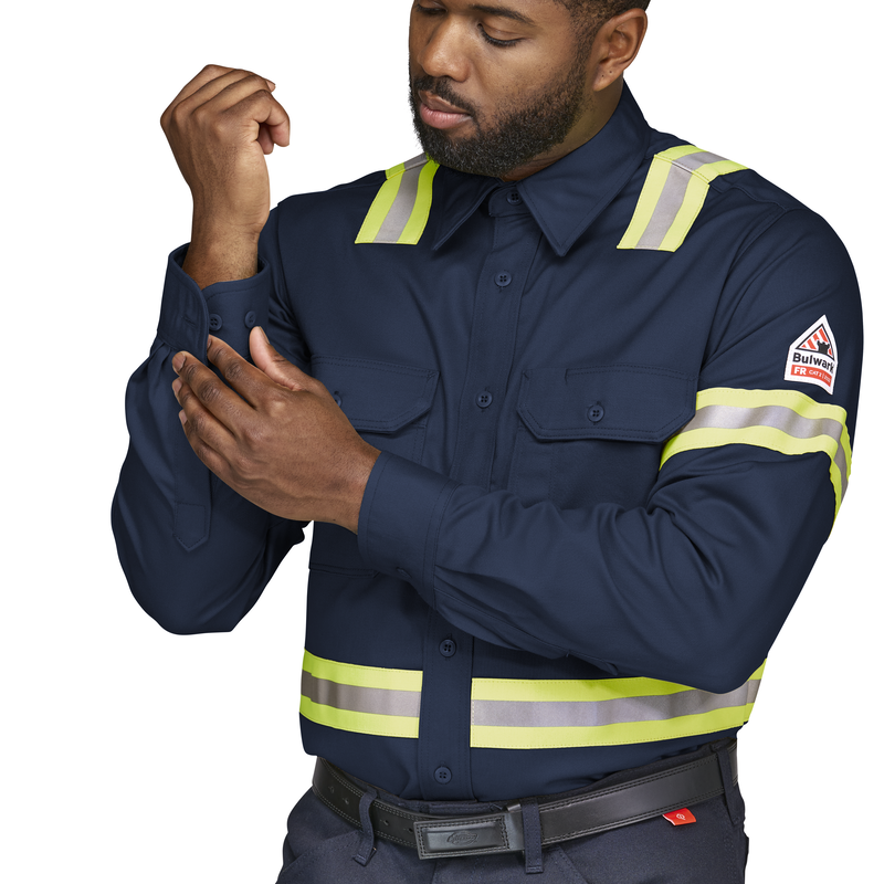 Men's Midweight FR Enhanced Visibility Uniform Shirt image number 6