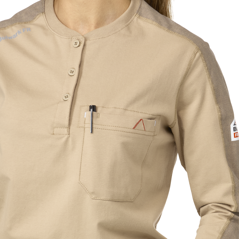 Women's Flex Knit Henley image number 9