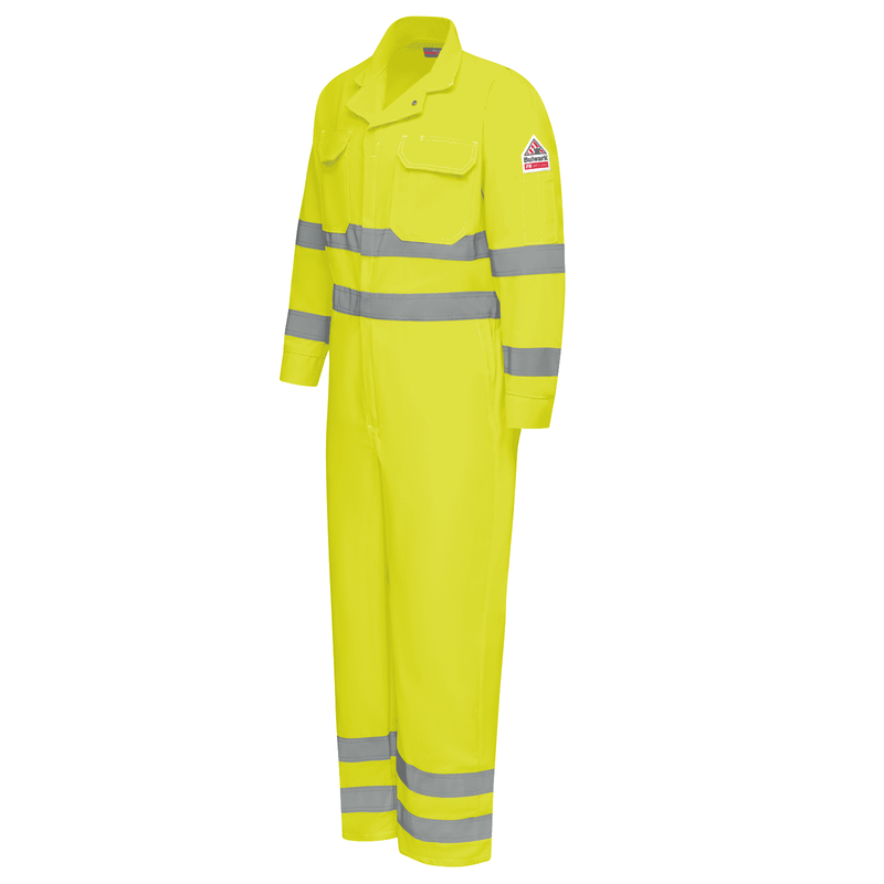 Men's Lightweight FR Hi-Visibility Deluxe Coverall with Reflective Trim image number 3