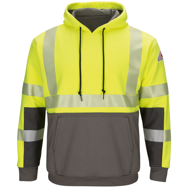 Men's Hi-Visibility Color Block Pullover Fleece Sweatshirt image number 4