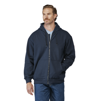 Men's Thermal Lined Zip-Front Hooded Sweatshirt