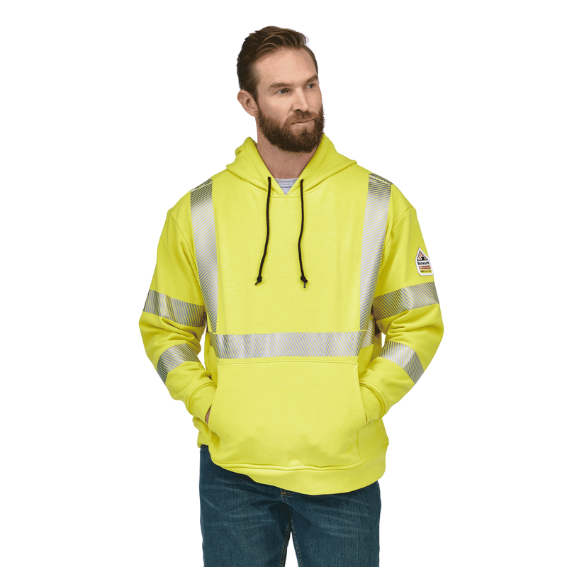 Men's Fleece FR Hi-Visibility Pullover Hooded Sweatshirt image number 0