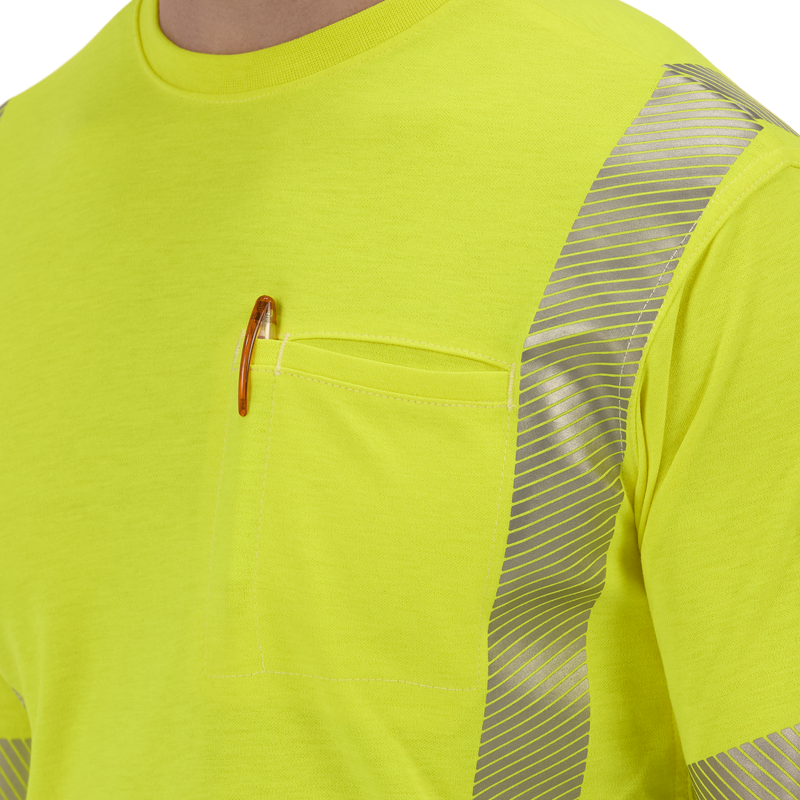 Hi-Visibility Lightweight Colorblock Long Sleeve T-Shirt image number 9