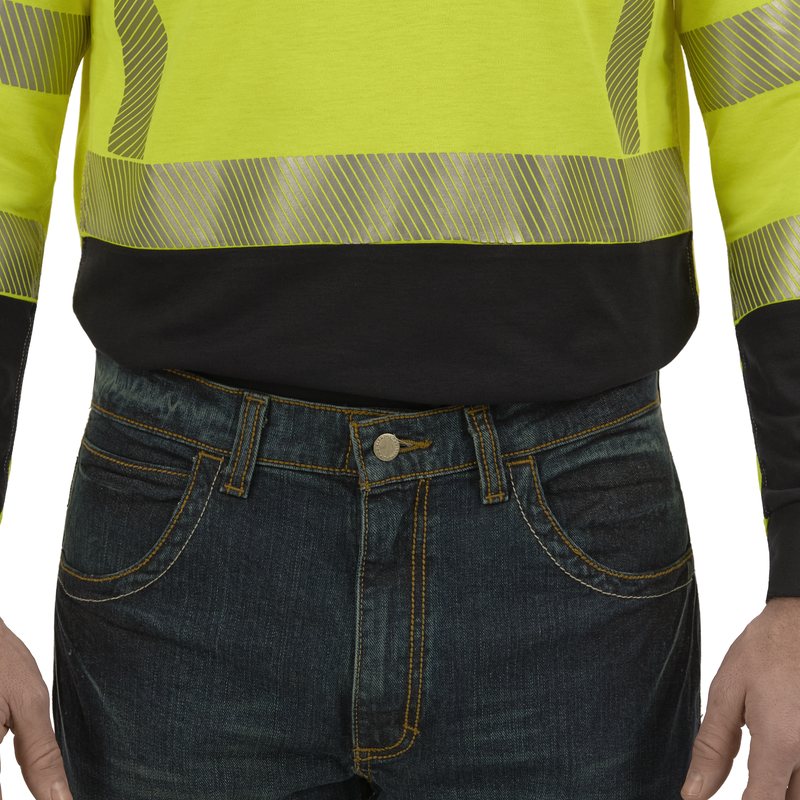 Hi-Visibility Lightweight Colorblock Long Sleeve T-Shirt image number 14
