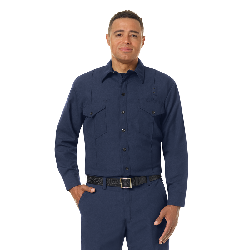 Men's Classic Long Sleeve Western Firefighter Shirt image number 2