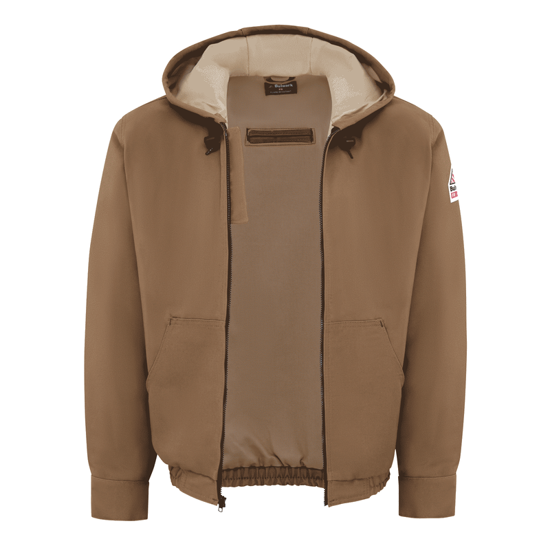 Men's Heavyweight FR Brown Duck Hooded Jacket image number 1