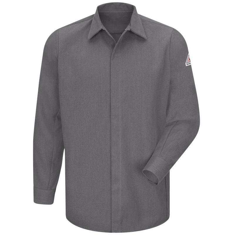 Men's Midweight FR Pocketless Concealed-Gripper Work Shirt image number 0
