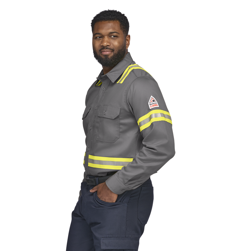 Men's Midweight FR Enhanced Visibility Uniform Shirt image number 2